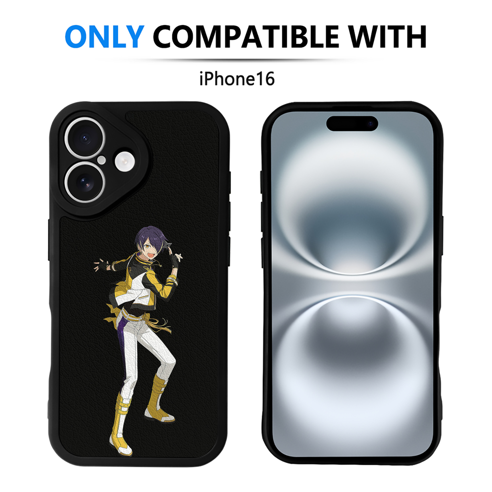 （画像用） あんさんぶるスターズ! Ensemble Stars 【iPhone 16シリーズ対応】シリコンスマホケース（レザー調） 材質：シリコン